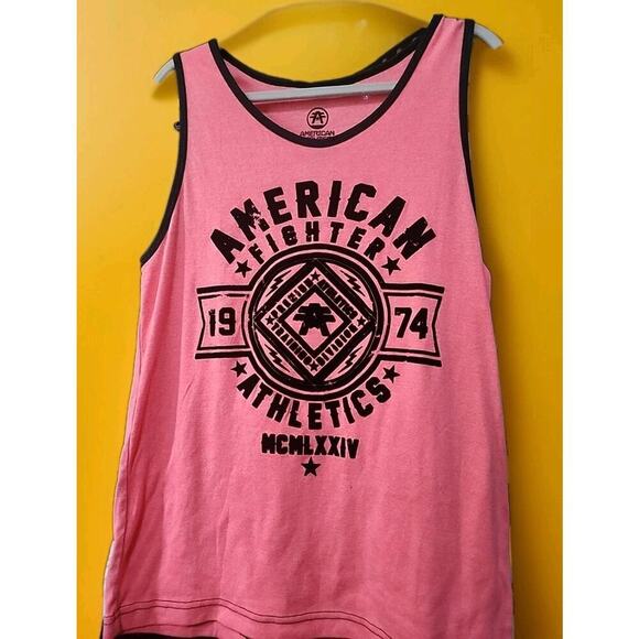 American Fighter Tank Top Men Large Orange Nwt Excellent CR10 MMA Biker NWT New - Picture 1 of 5